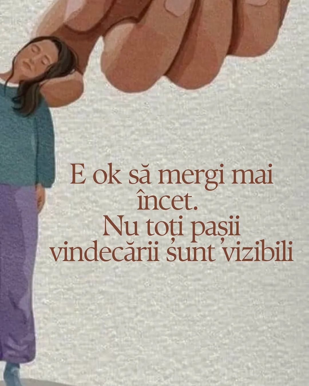 Colaj cu fotografii, ilustrații și mesaje despre sănătate mintală