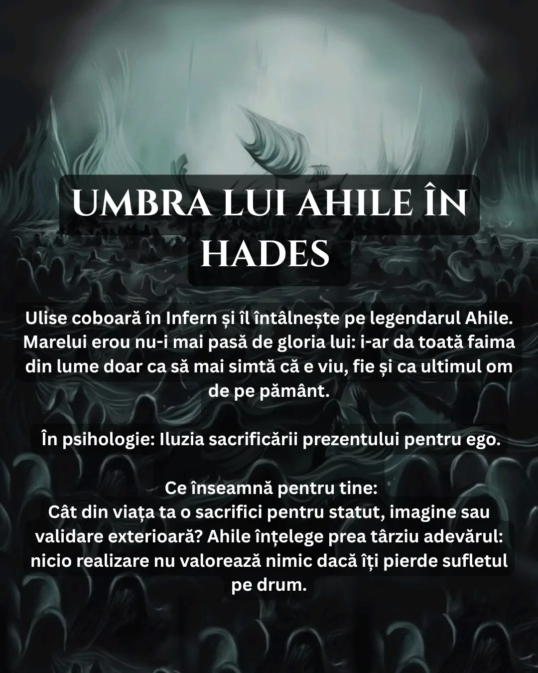 Ilustrații și cadre din Odiseea, fiecare însoțit de o citire psihologică a scenei