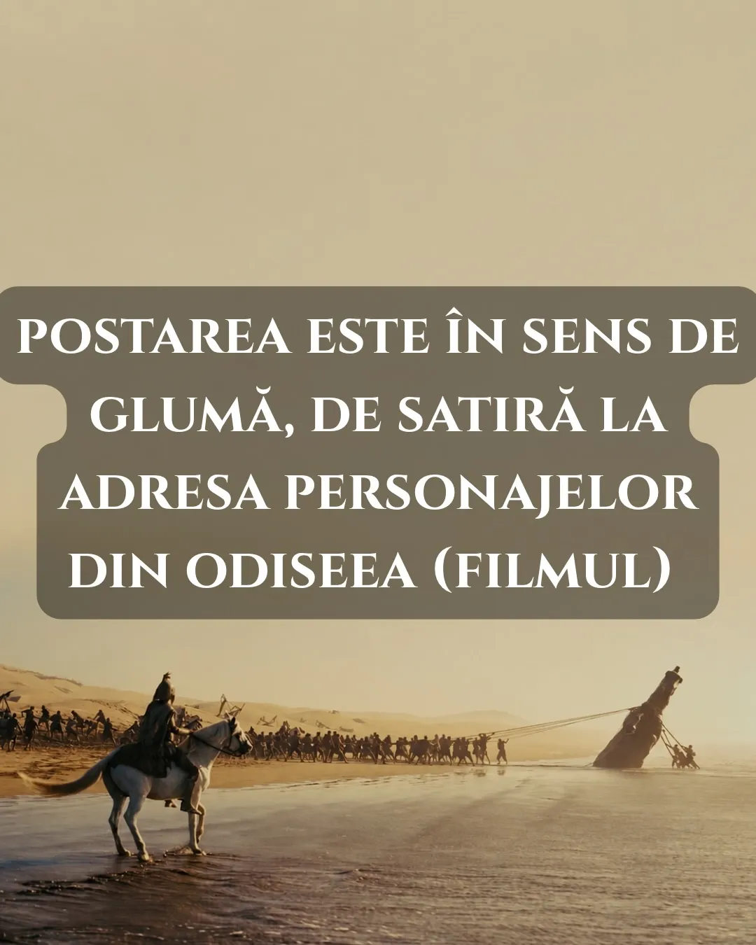 Imagini cu personajele din filmul Odiseea, fiecare însoțit de o diagnoză scrisă în glumă