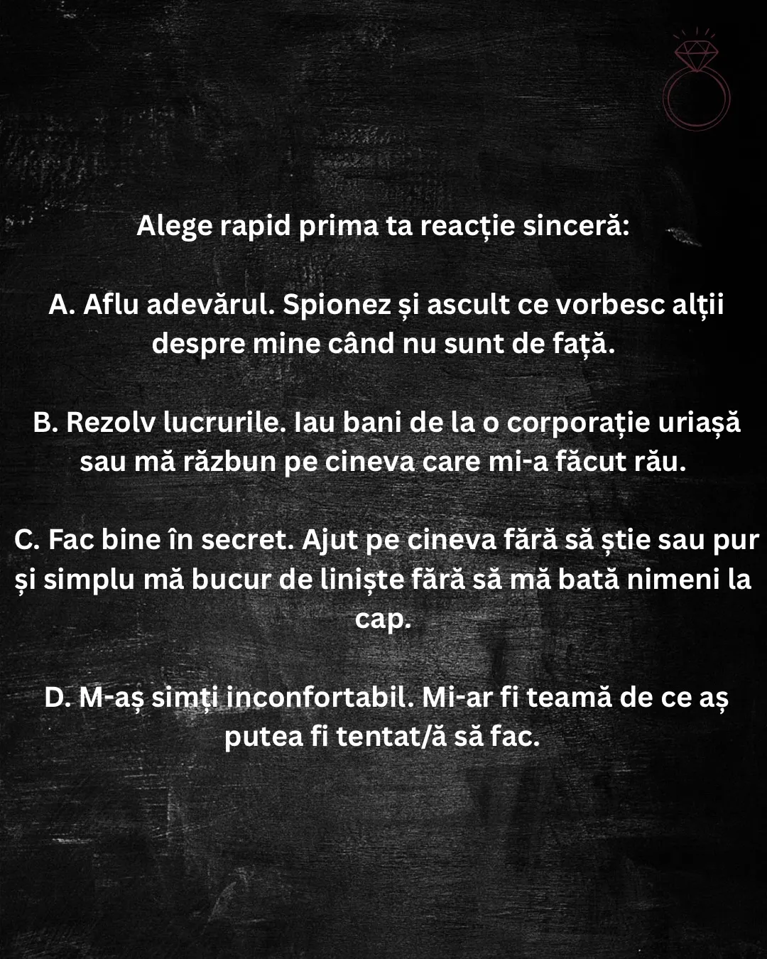 Imagini pe fundal negru cu un bust al lui Platon și un inel desenat, cu text despre experimentul mental al Inelului lui Gyges