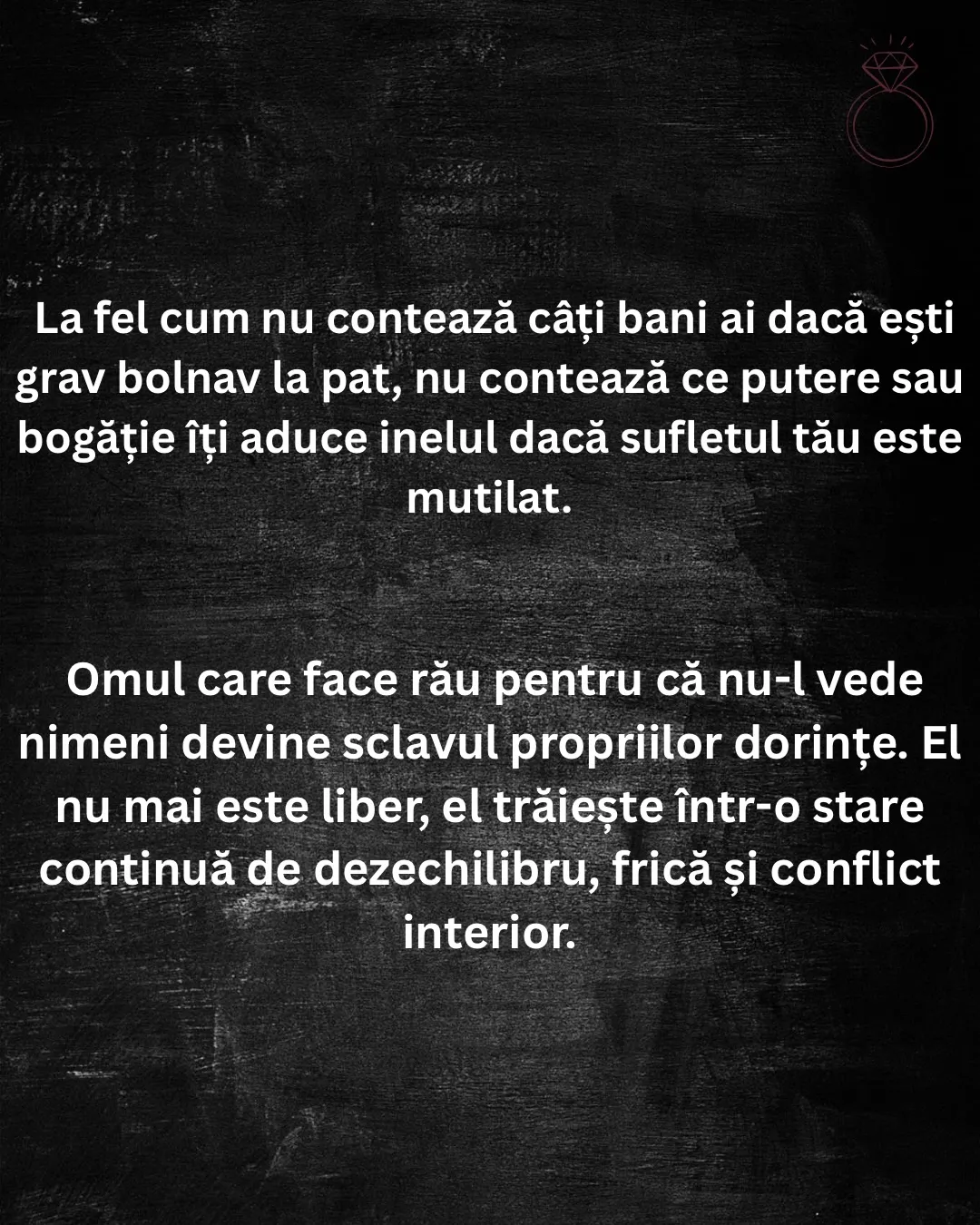 Imagini pe fundal negru cu un bust al lui Platon și un inel desenat, cu text despre experimentul mental al Inelului lui Gyges