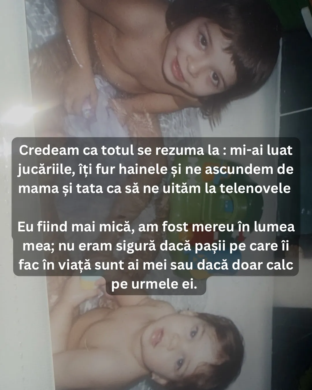 Fotografii cu Nora și sora ei, din copilărie până în prezent