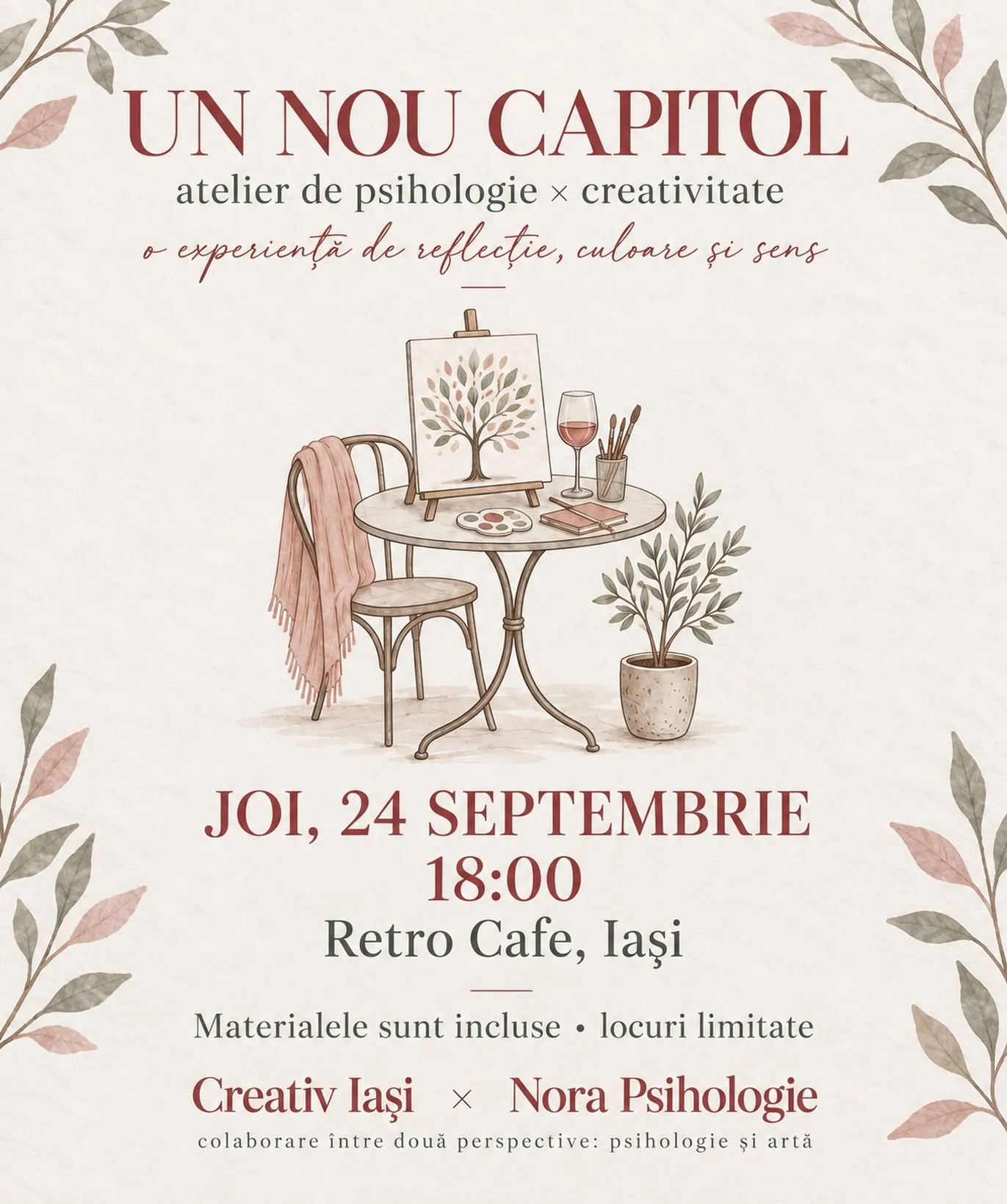 Grupul de participanți la atelier, fiecare ținând în mână pânza cu propriul Copac al Resurselor
